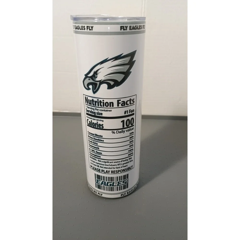 HOGG Philadelphia Eagles Tumbler Unique 20oz White Excellent Seltzer Parody